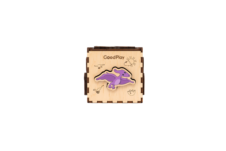 Кубик-сортер GoodPlay "ДиноСвіт" 12х12х12 см CUB-4-010 фото